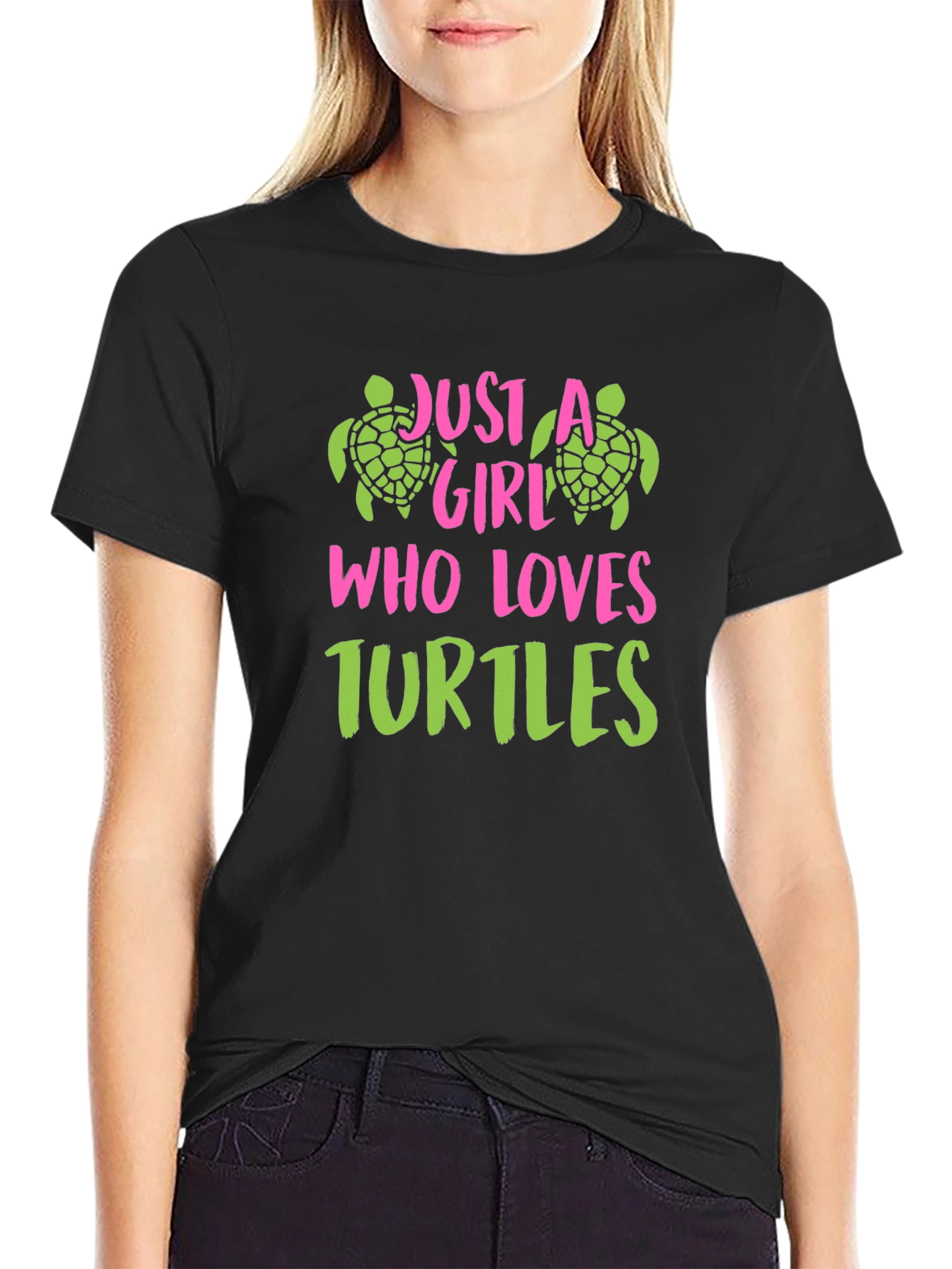 Just A Girl Who Loves Turtles Graphic T-Shirt
