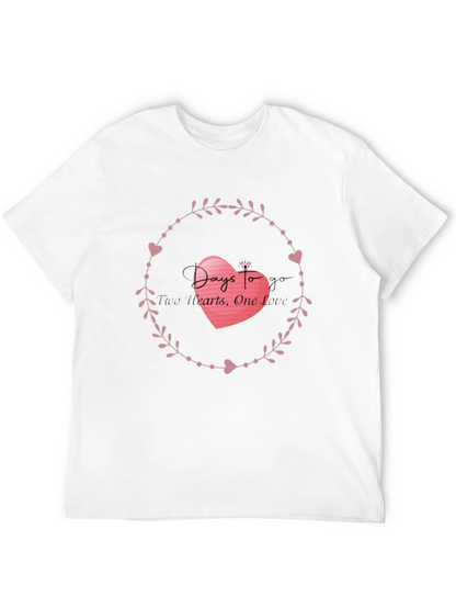 Days To Two Hearts T-Shirt - Black Valentines Day