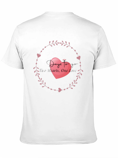 Days To Two Hearts T-Shirt - Black Valentines Day