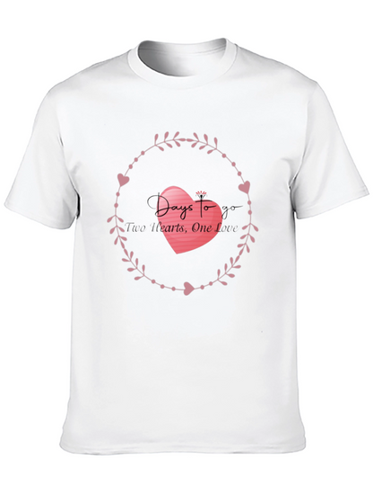 Days To Two Hearts T-Shirt - Black Valentines Day