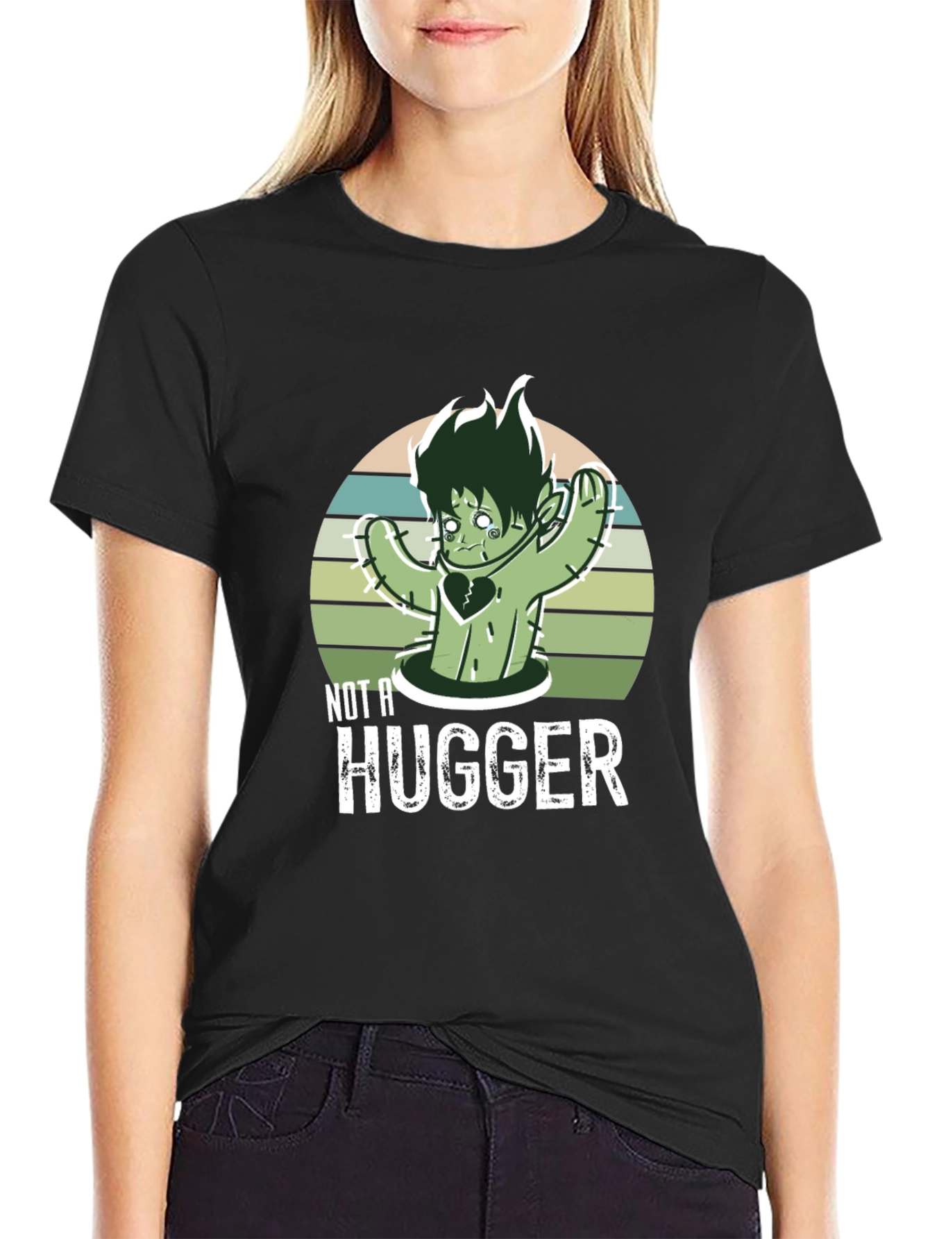 Not A Hugger T-Shirt Cactus Graphic Tee