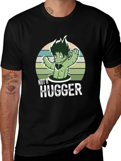 Not A Hugger T-Shirt Cactus Graphic Tee