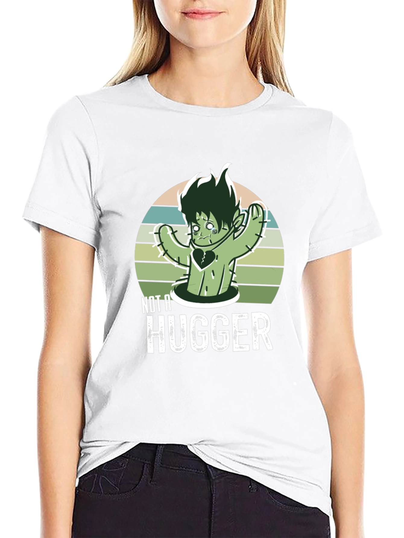Not A Hugger T-Shirt Cactus Graphic Tee