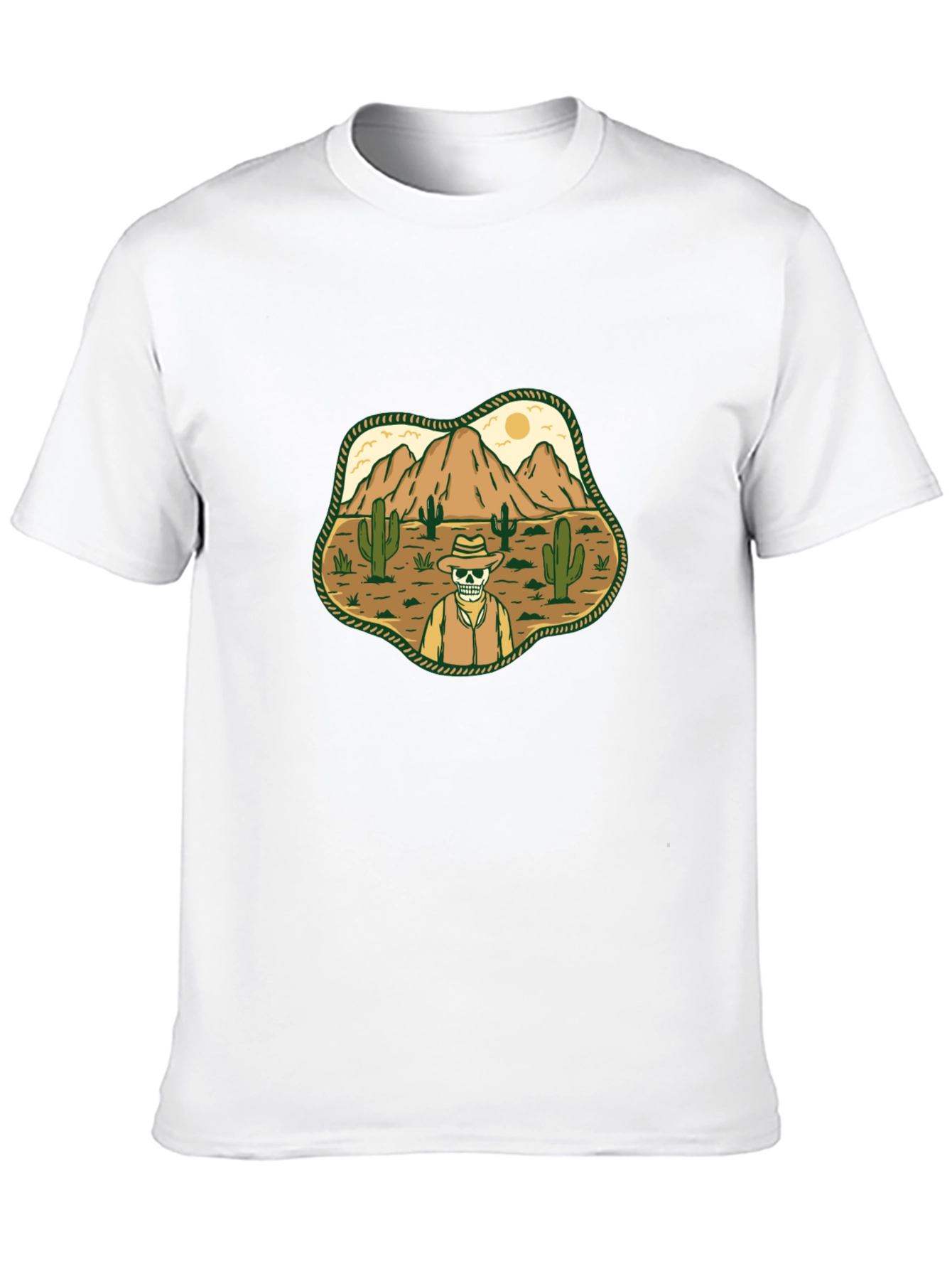 Desert Skull Cowboy Graphic T-Shirt