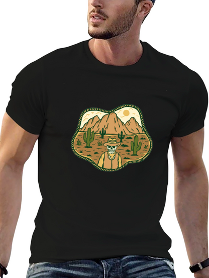 Desert Skull Cowboy Graphic T-Shirt