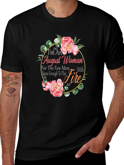 August Woman Floral Graphic T-Shirt