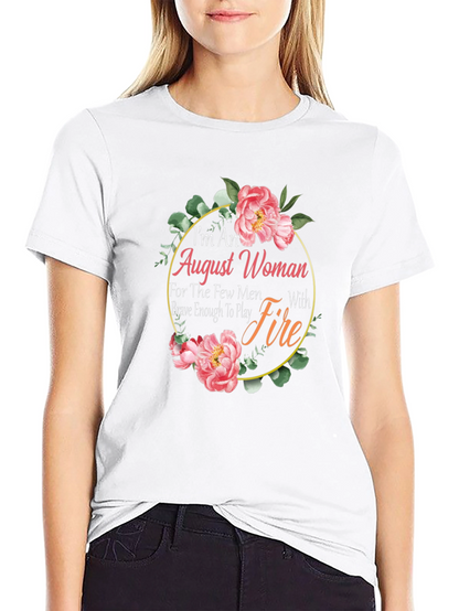 August Woman Floral Graphic T-Shirt