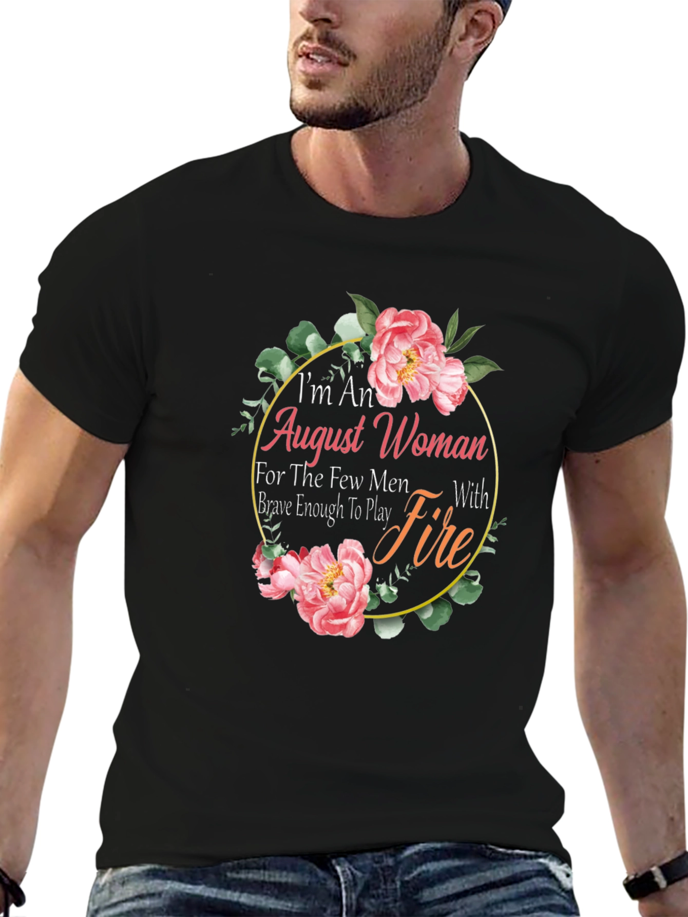 August Woman Floral Graphic T-Shirt