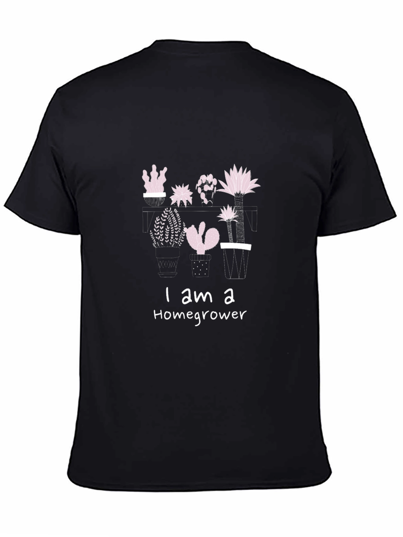 Homegrower Cactus Graphic Tee - Black Unisex T-Shirt