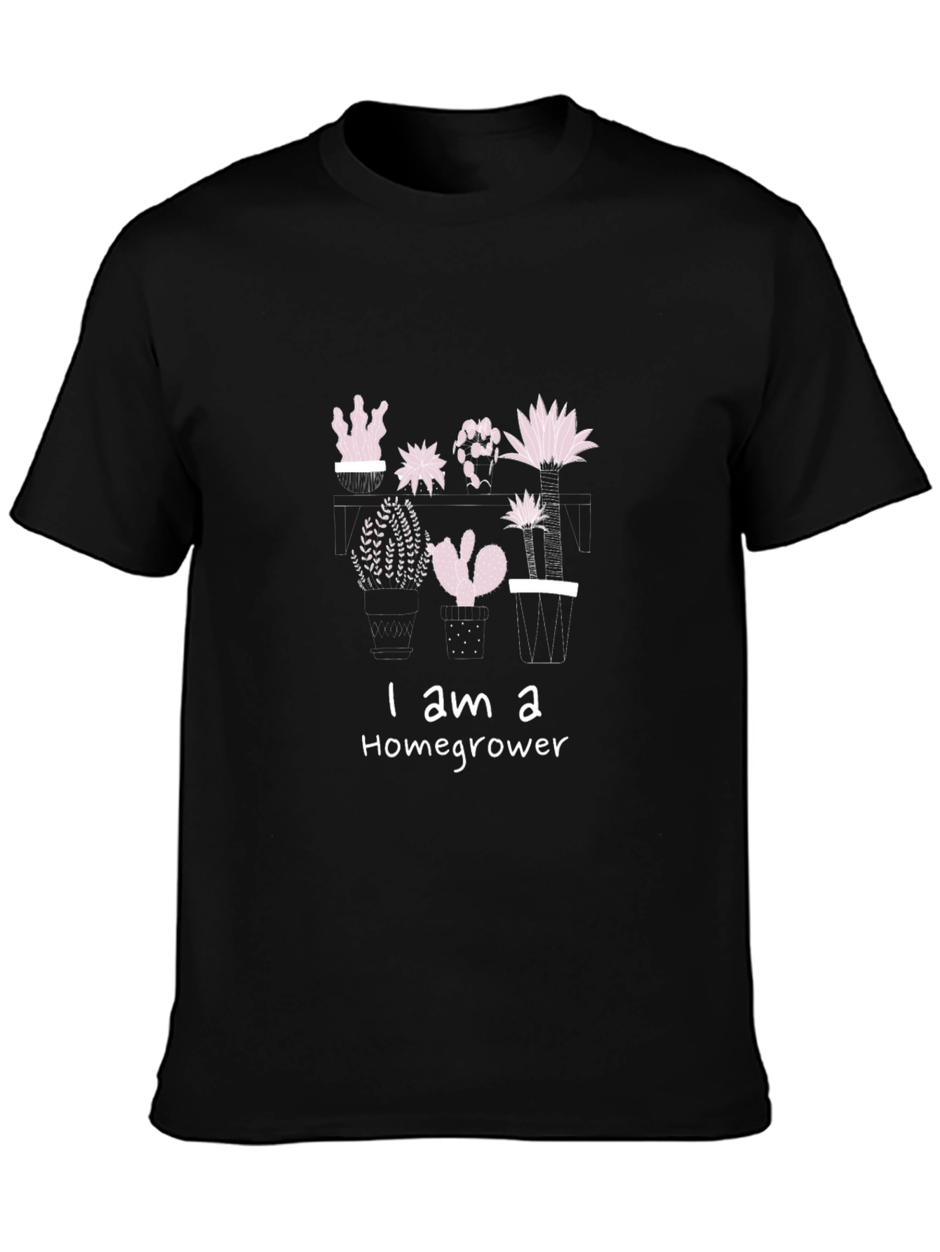 Homegrower Cactus Graphic Tee - Black Unisex T-Shirt