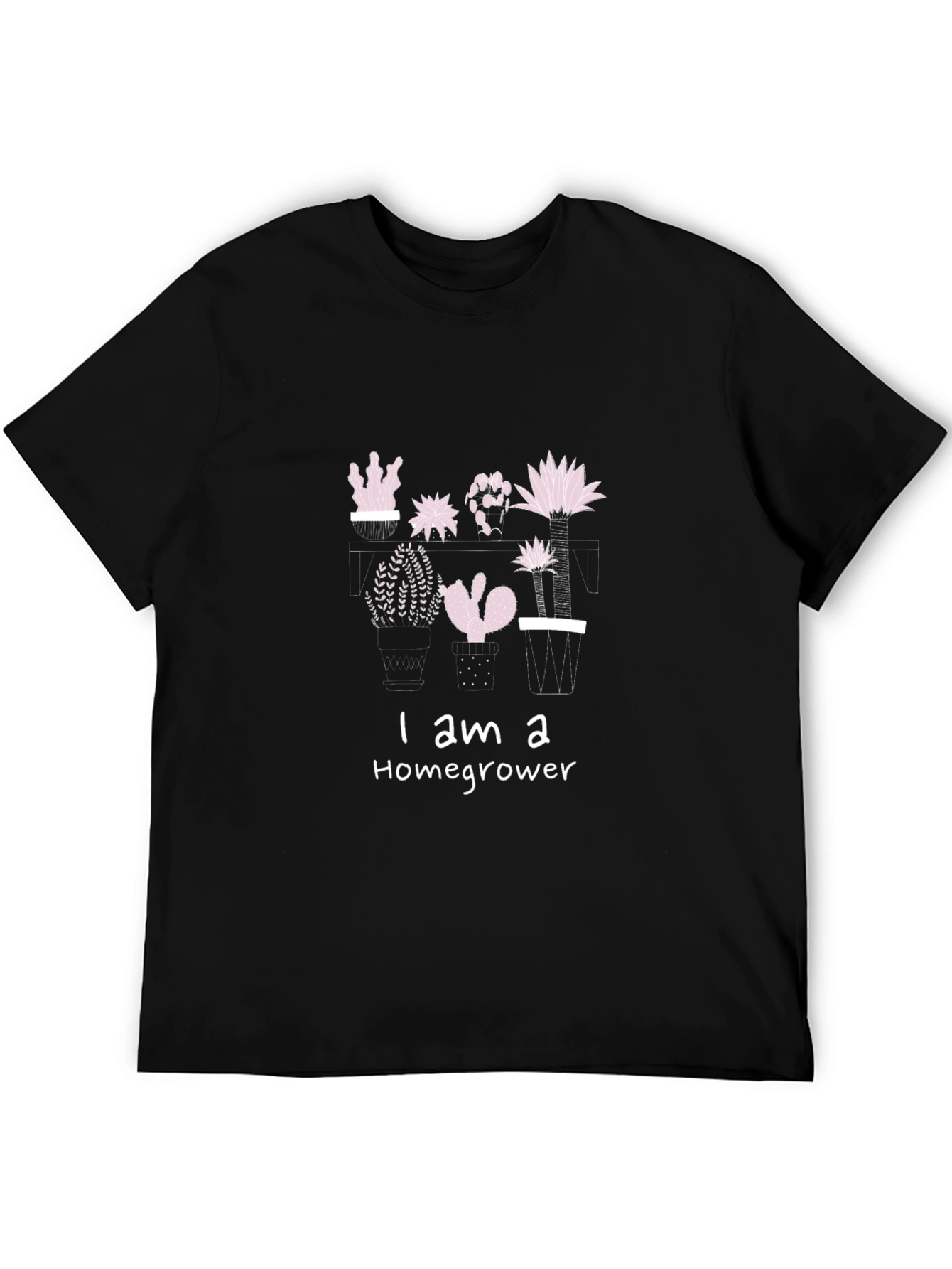 Homegrower Cactus Graphic Tee - Black Unisex T-Shirt