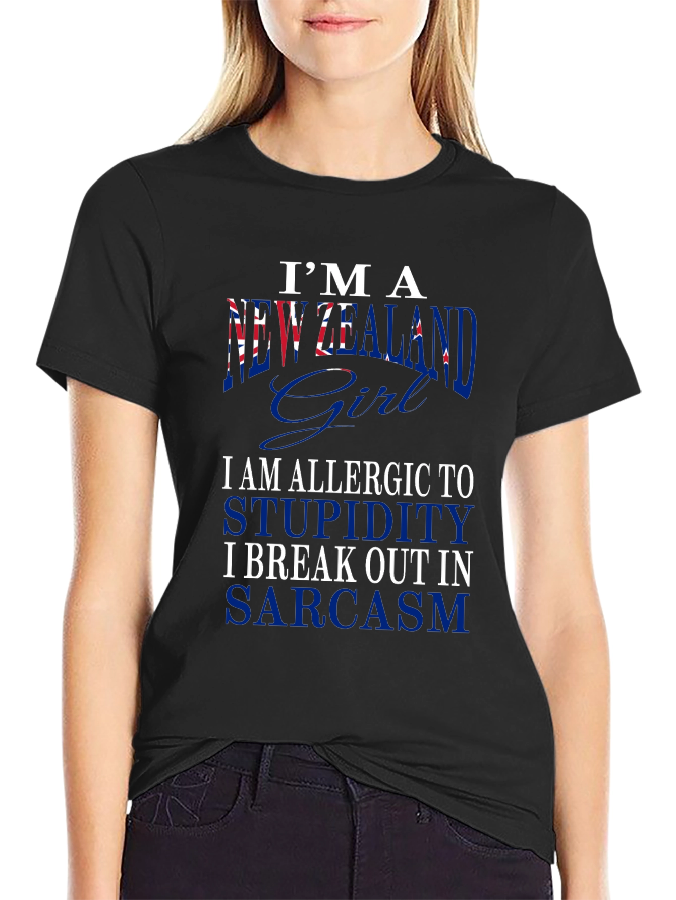 New Zealand Girl Sarcastic Graphic T-Shirt