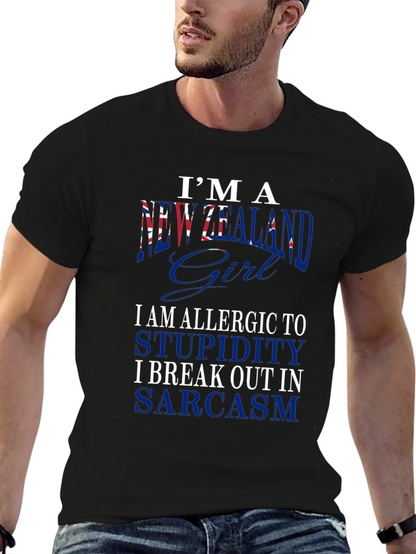 New Zealand Girl Sarcastic Graphic T-Shirt
