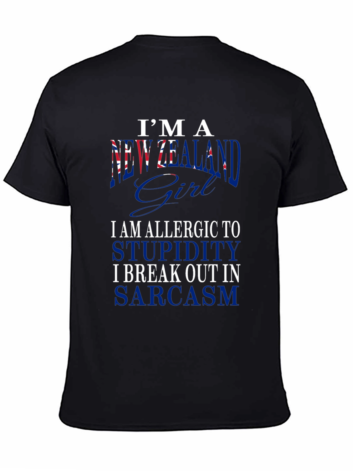 New Zealand Girl Sarcastic Graphic T-Shirt
