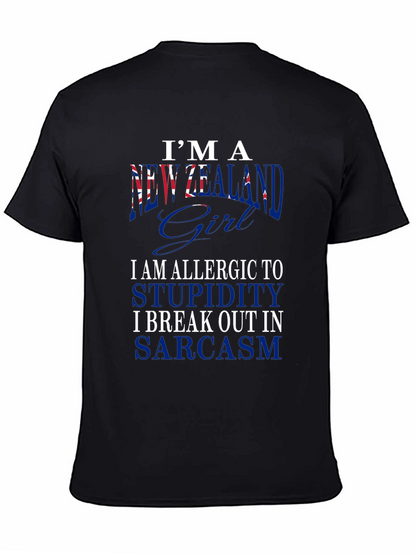 New Zealand Girl Sarcastic Graphic T-Shirt