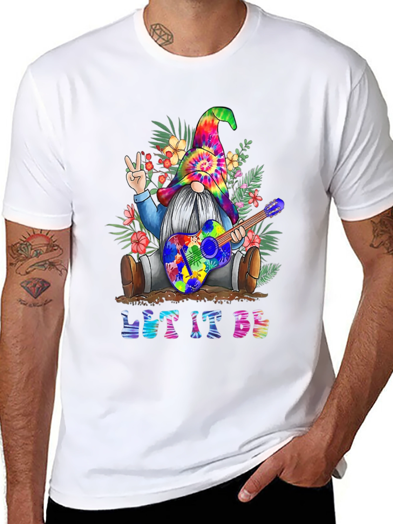 Let It Be Gnome T-Shirt - Peace & Music
