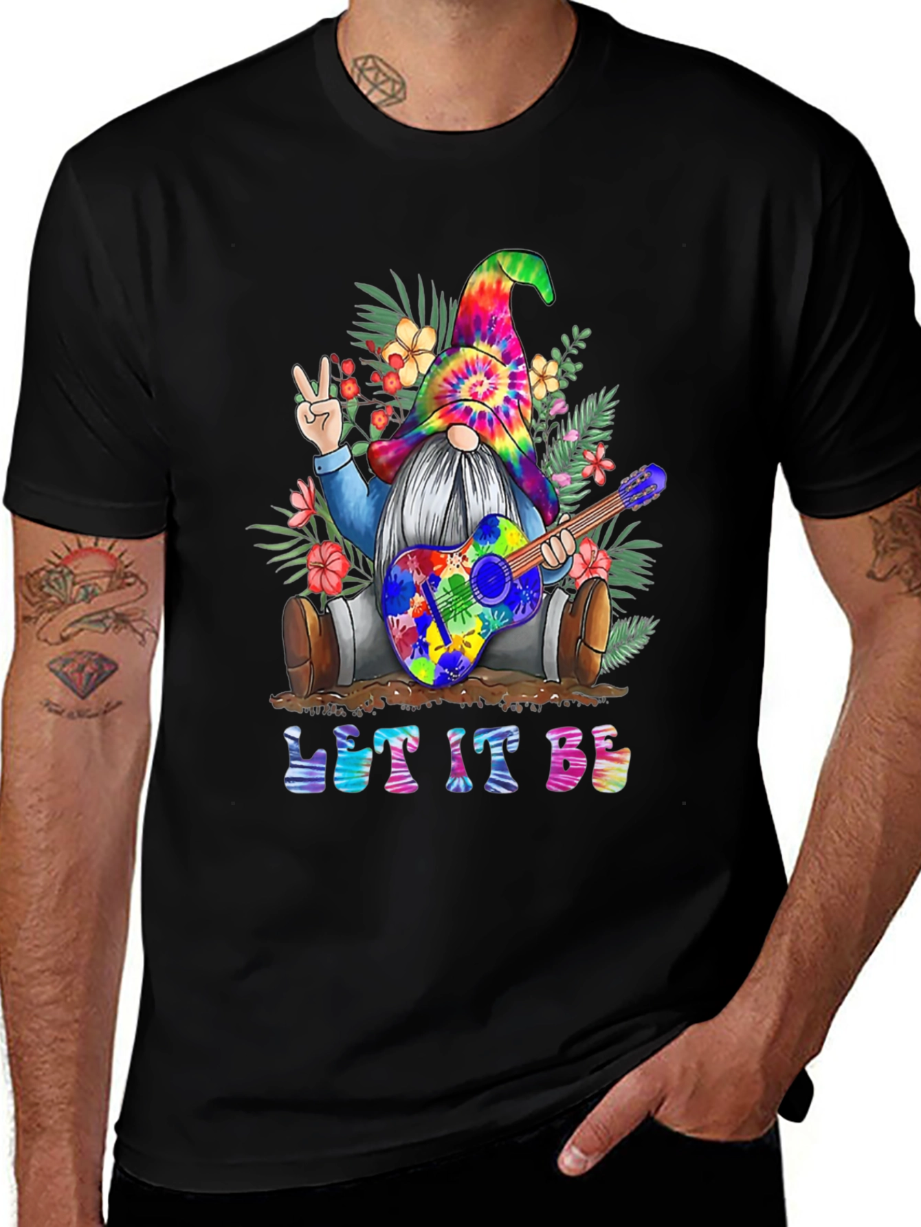 Let It Be Gnome T-Shirt - Peace & Music