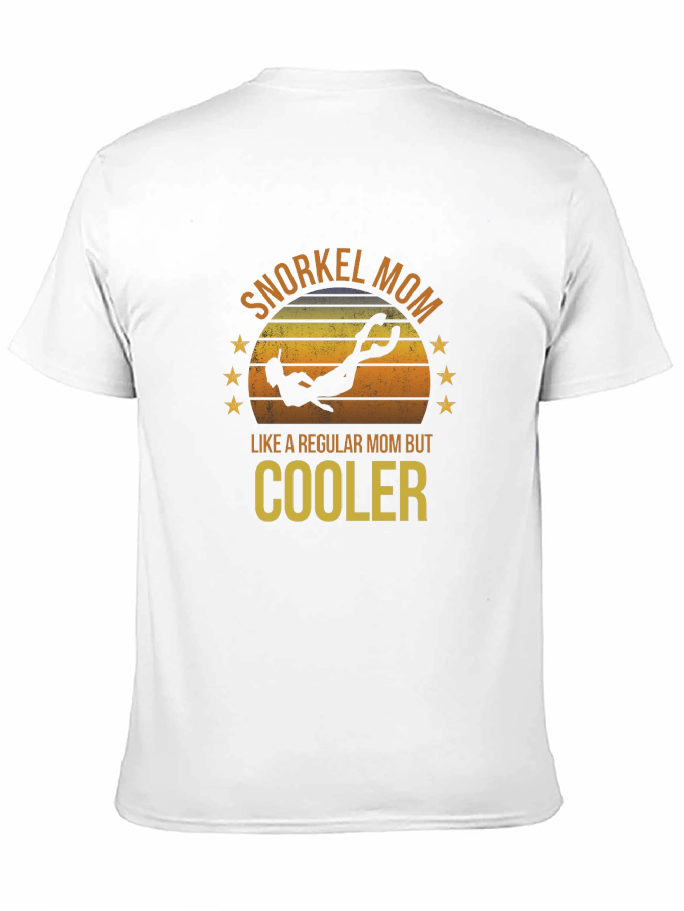 Snorkel Mom Black T-Shirt - Diver Design