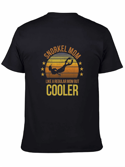 Snorkel Mom Black T-Shirt - Diver Design