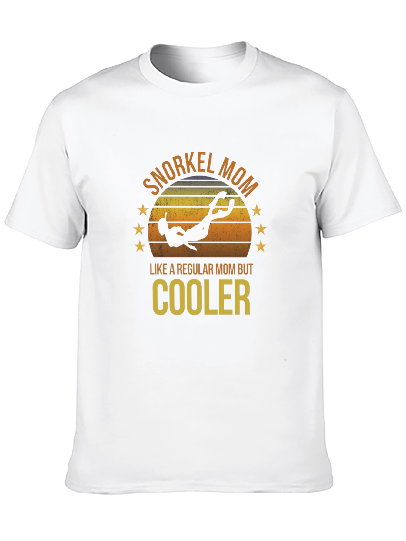 Snorkel Mom Black T-Shirt - Diver Design