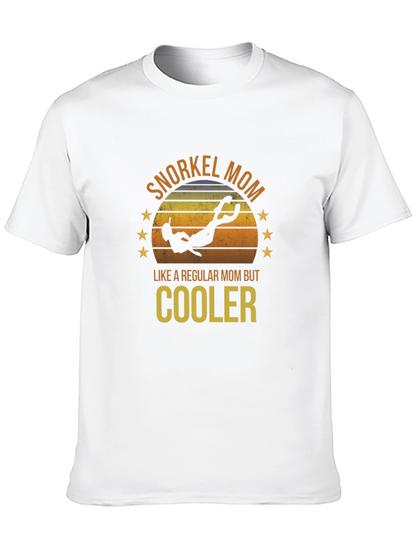 Snorkel Mom Black T-Shirt - Diver Design