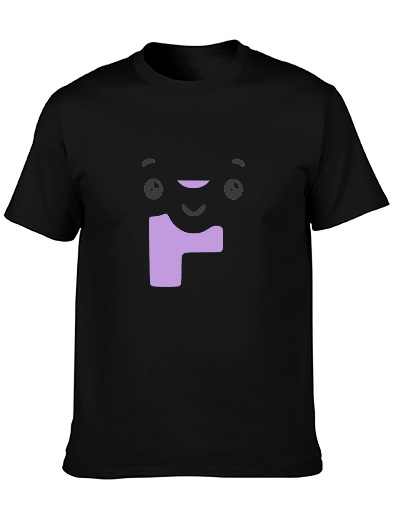 Funny Face Graphic Tee - Soft Black Cotton T-Shirt