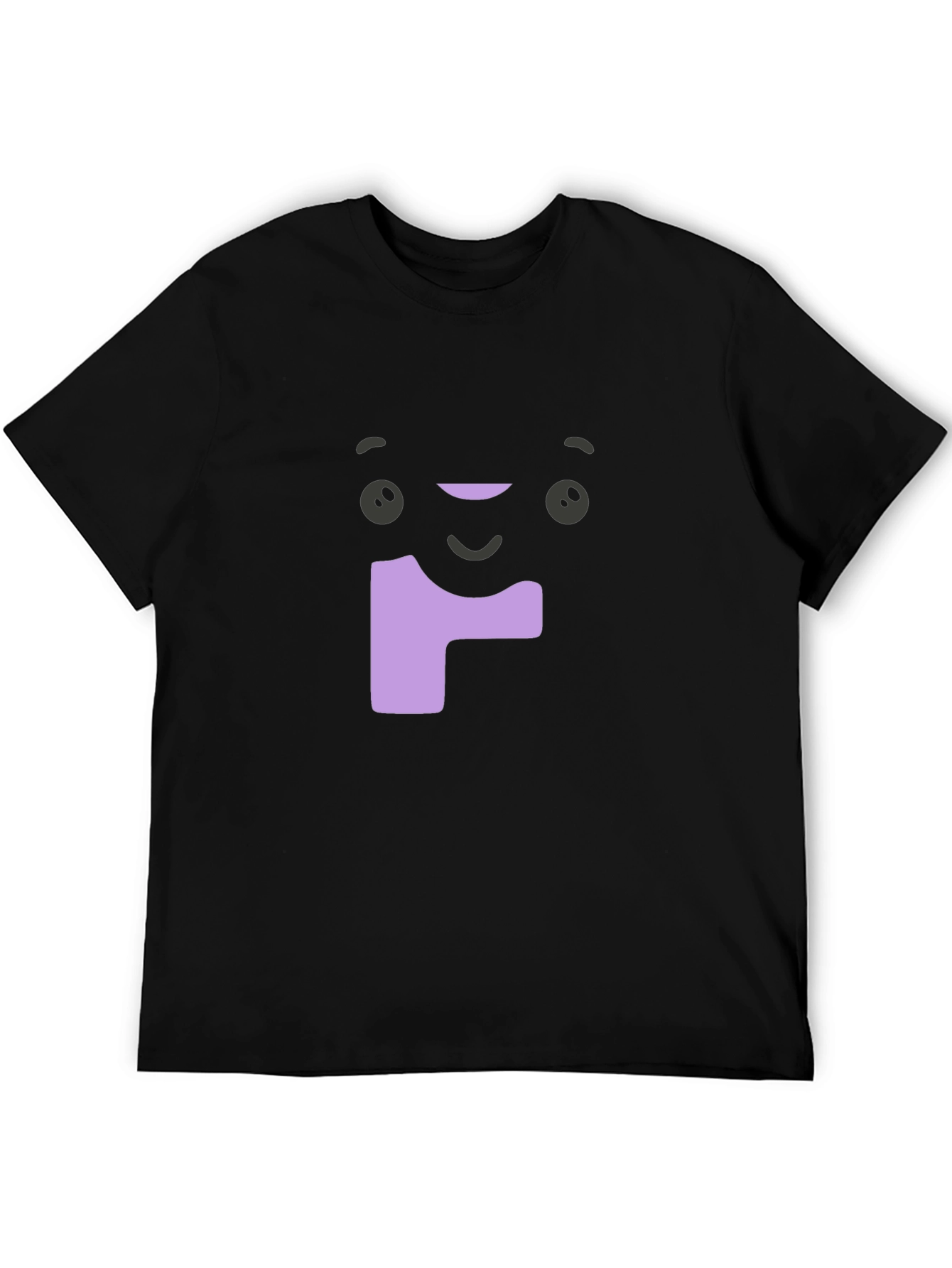 Funny Face Graphic Tee - Soft Black Cotton T-Shirt
