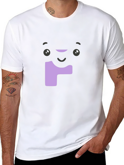Funny Face Graphic Tee - Soft Black Cotton T-Shirt