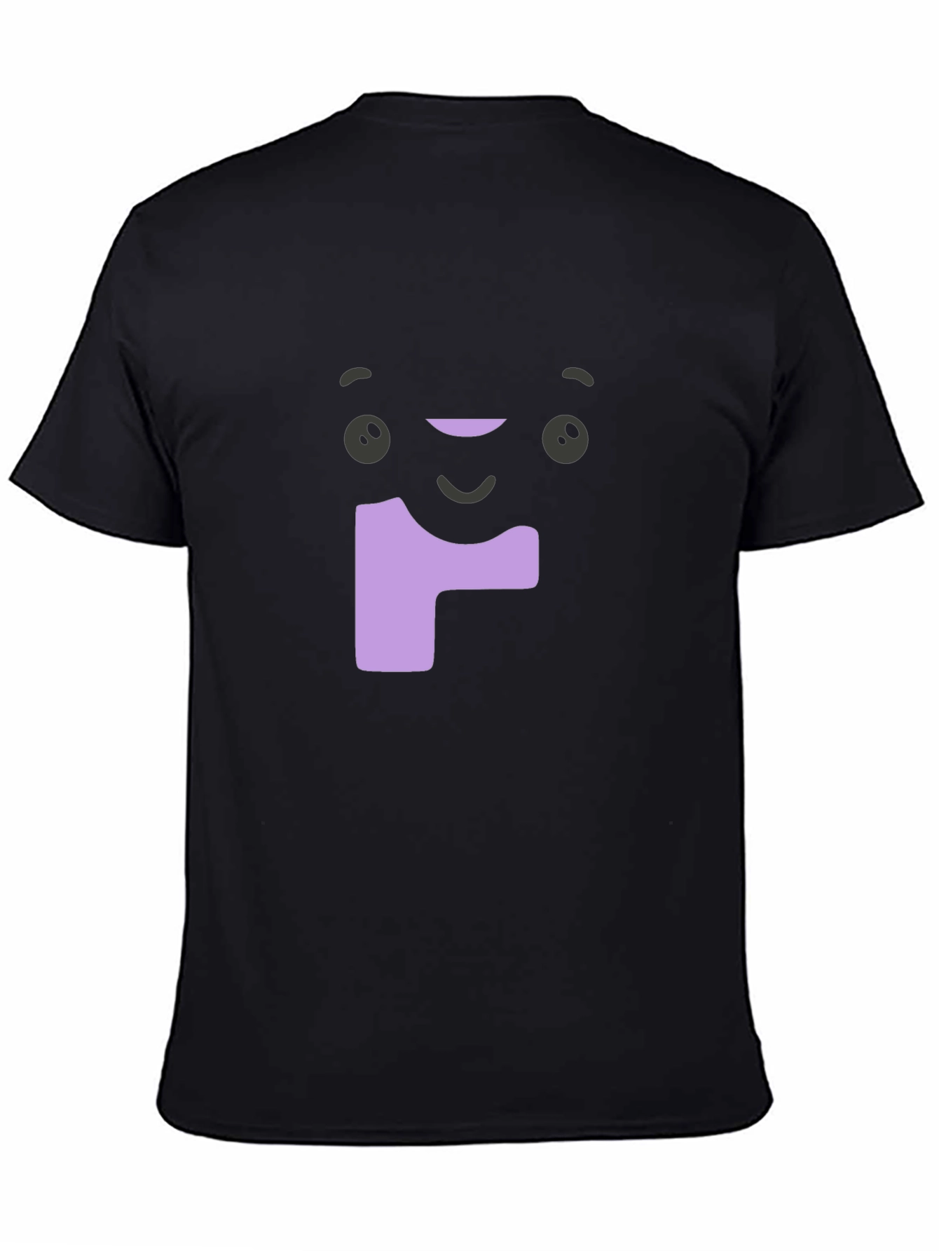 Funny Face Graphic Tee - Soft Black Cotton T-Shirt