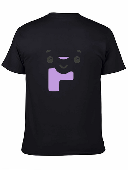 Funny Face Graphic Tee - Soft Black Cotton T-Shirt
