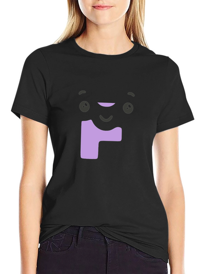 Funny Face Graphic Tee - Soft Black Cotton T-Shirt