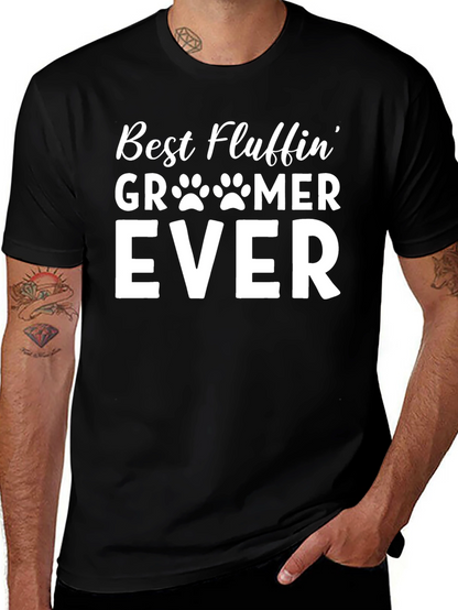 Best Fluffin Groomer Ever Black T-Shirt