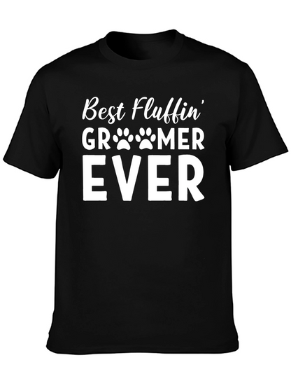 Best Fluffin Groomer Ever Black T-Shirt