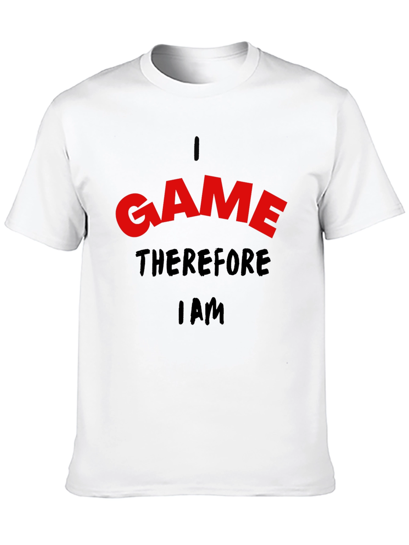 I Game Therefore I Am Black T-Shirt