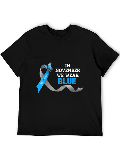 November Diabetes Awareness Blue Ribbon T-Shirt