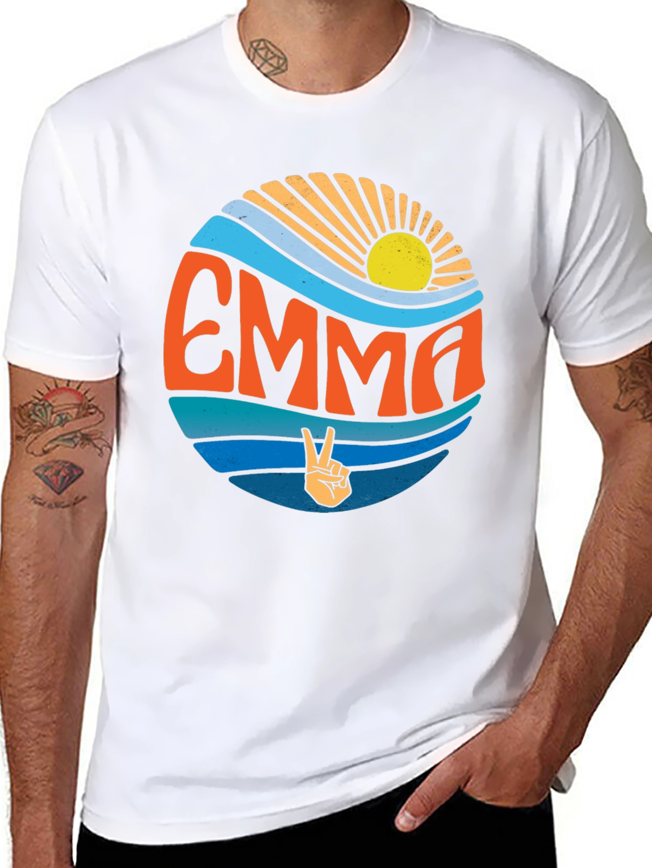 Retro Emma T-Shirt - Groovy Personalized Tee