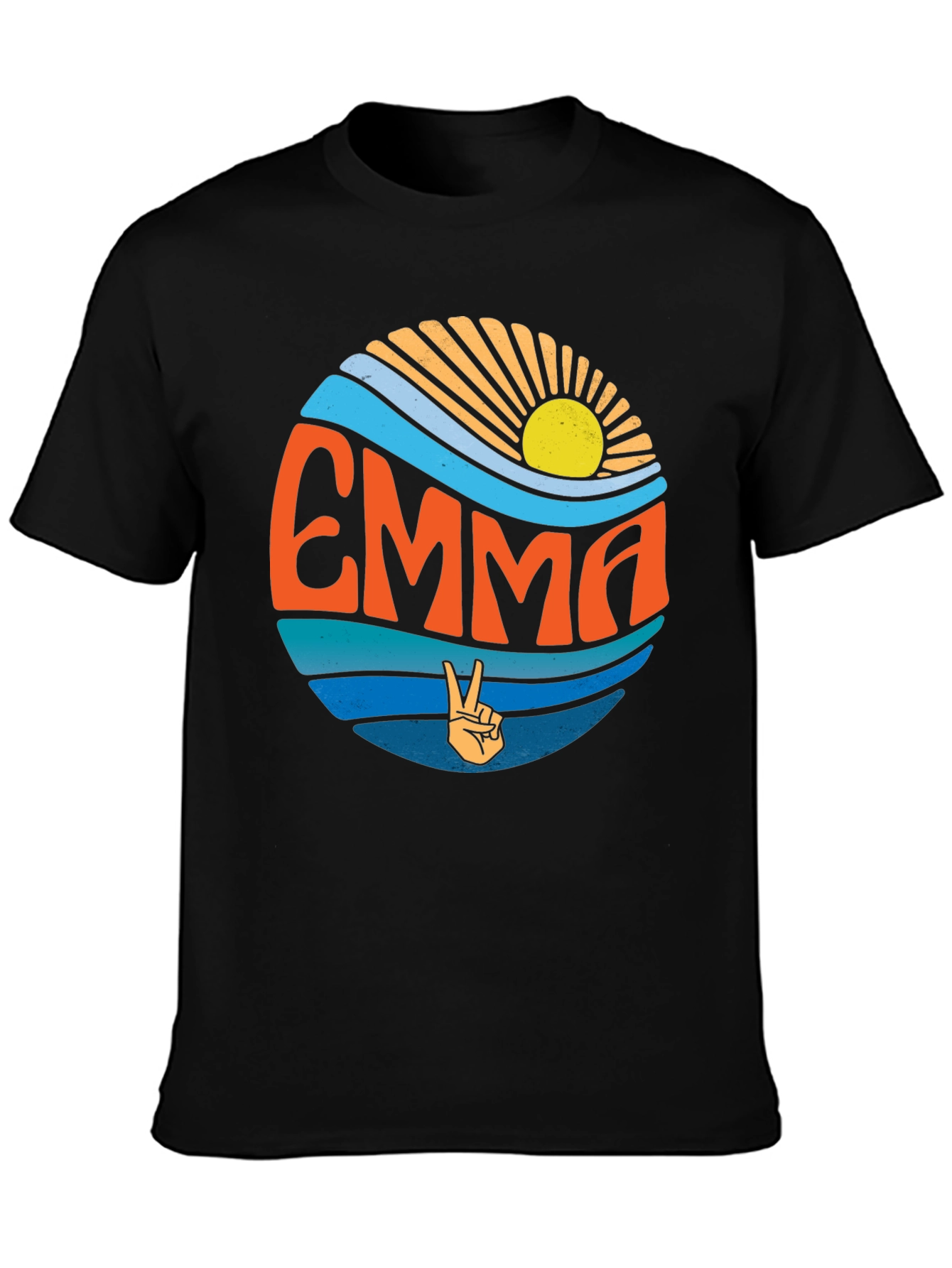 Retro Emma T-Shirt - Groovy Personalized Tee