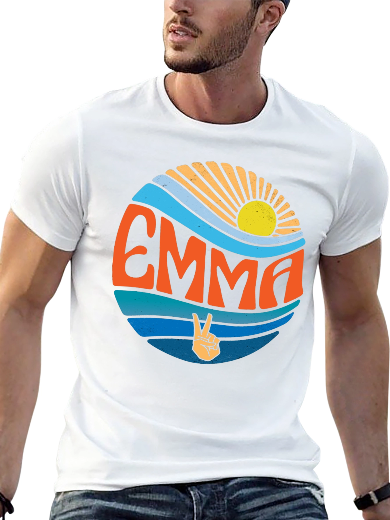 Retro Emma T-Shirt - Groovy Personalized Tee