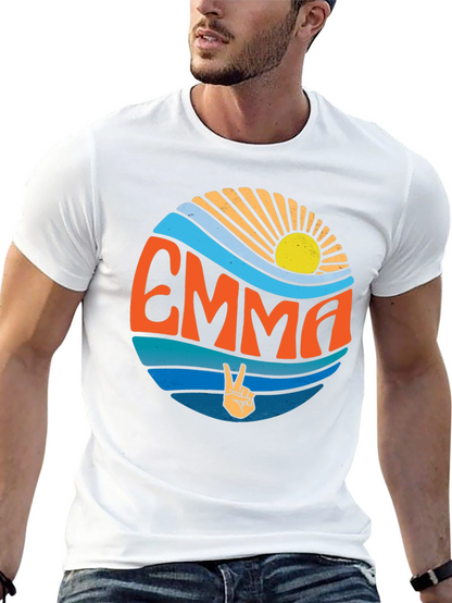 Retro Emma T-Shirt - Groovy Personalized Tee