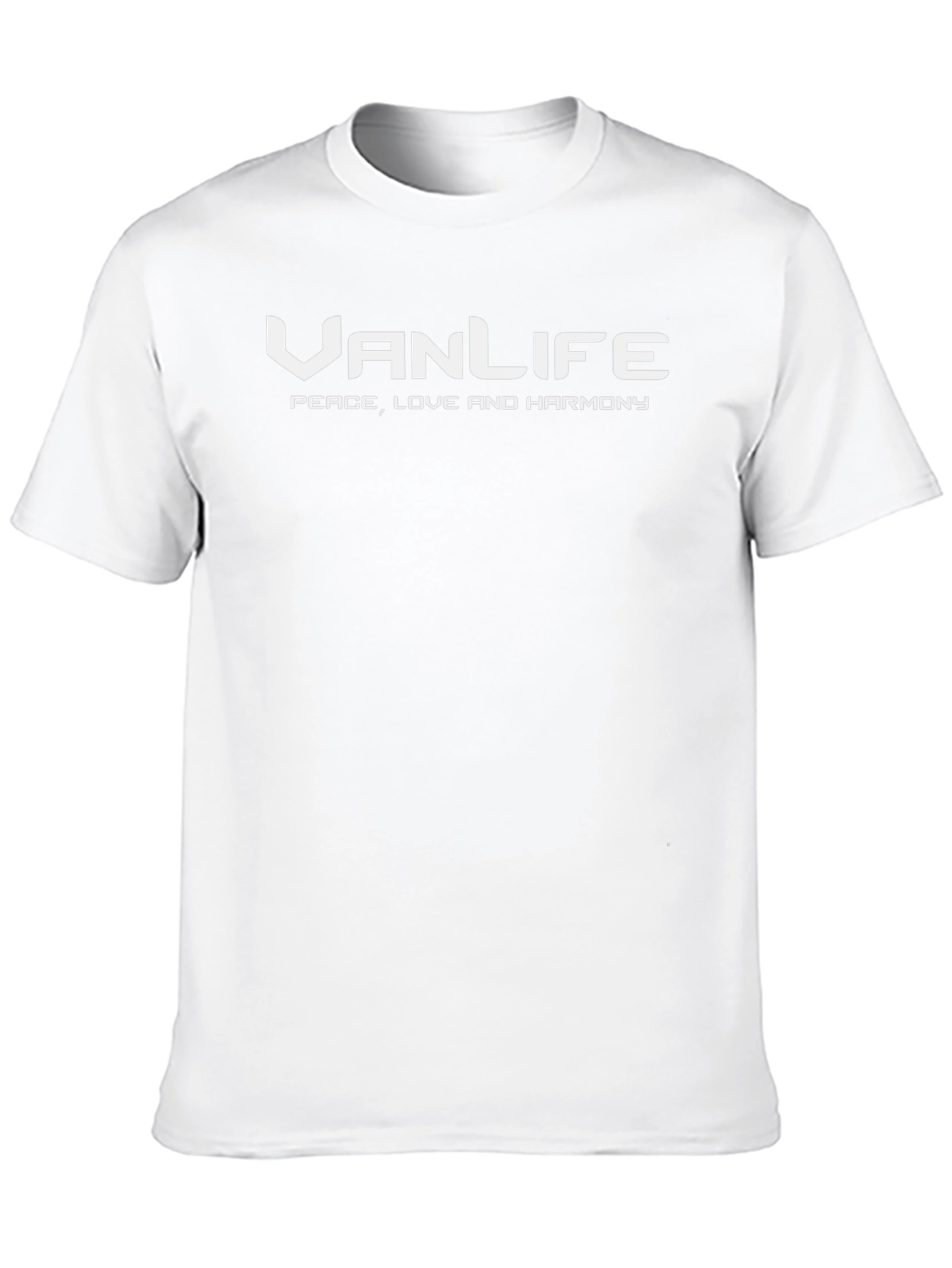 Van Life Peace Love Harmony Black Tee