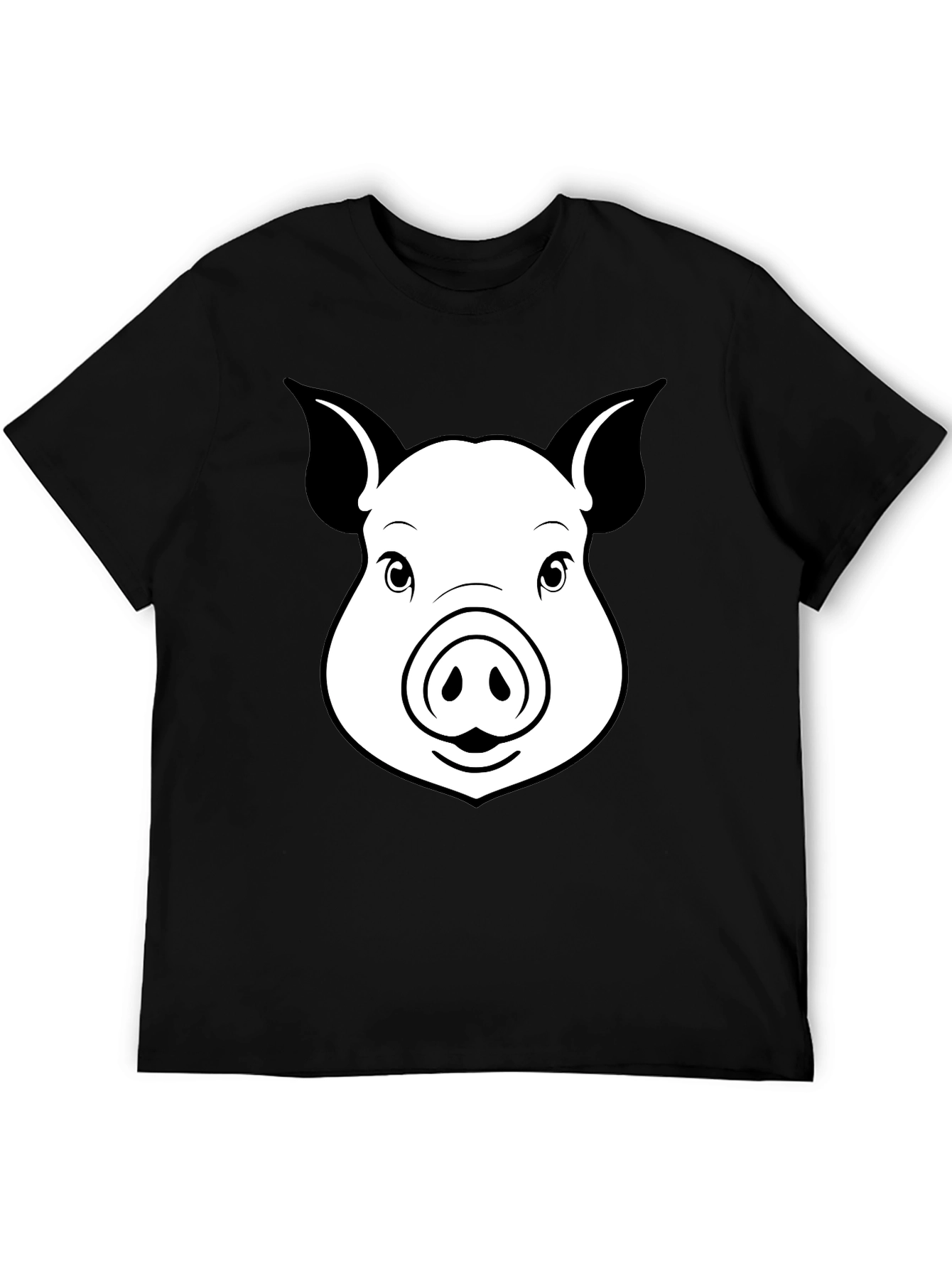 Pig Face Graphic T-Shirt - Unisex Black Tee
