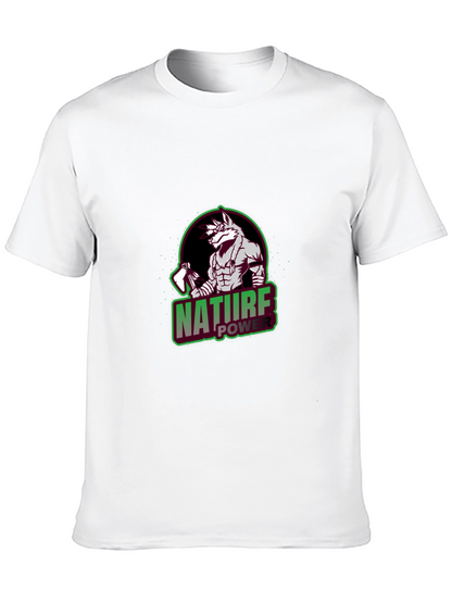 Nature Power Wolf Graphic T-Shirt