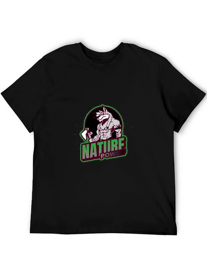 Nature Power Wolf Graphic T-Shirt