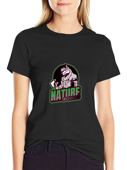 Nature Power Wolf Graphic T-Shirt