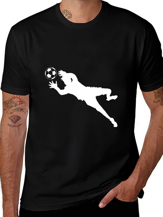 Soccer Goalie Dive Black T-Shirt