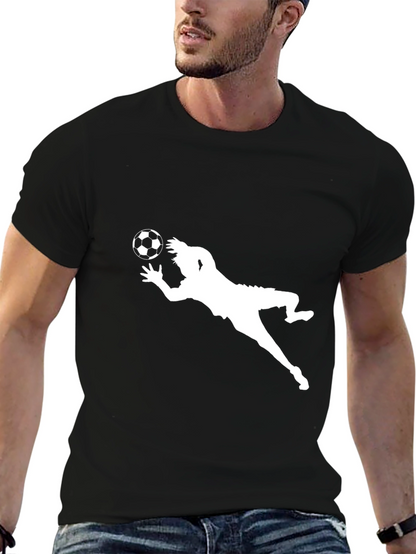 Soccer Goalie Dive Black T-Shirt