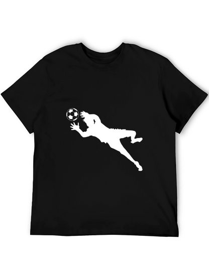 Soccer Goalie Dive Black T-Shirt