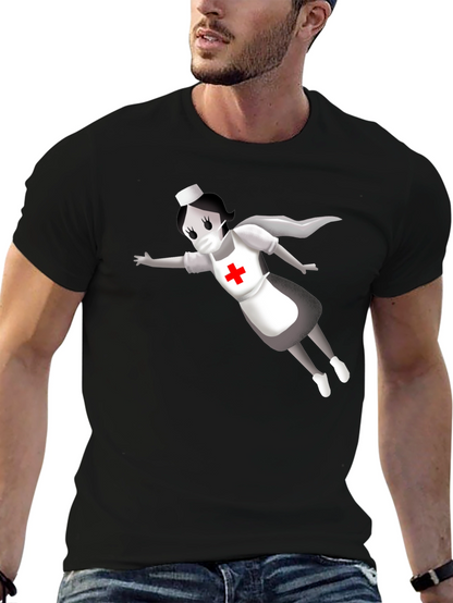 Hero Nurse T-Shirt - Black Crew Neck