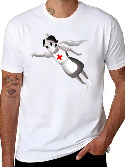 Hero Nurse T-Shirt - Black Crew Neck