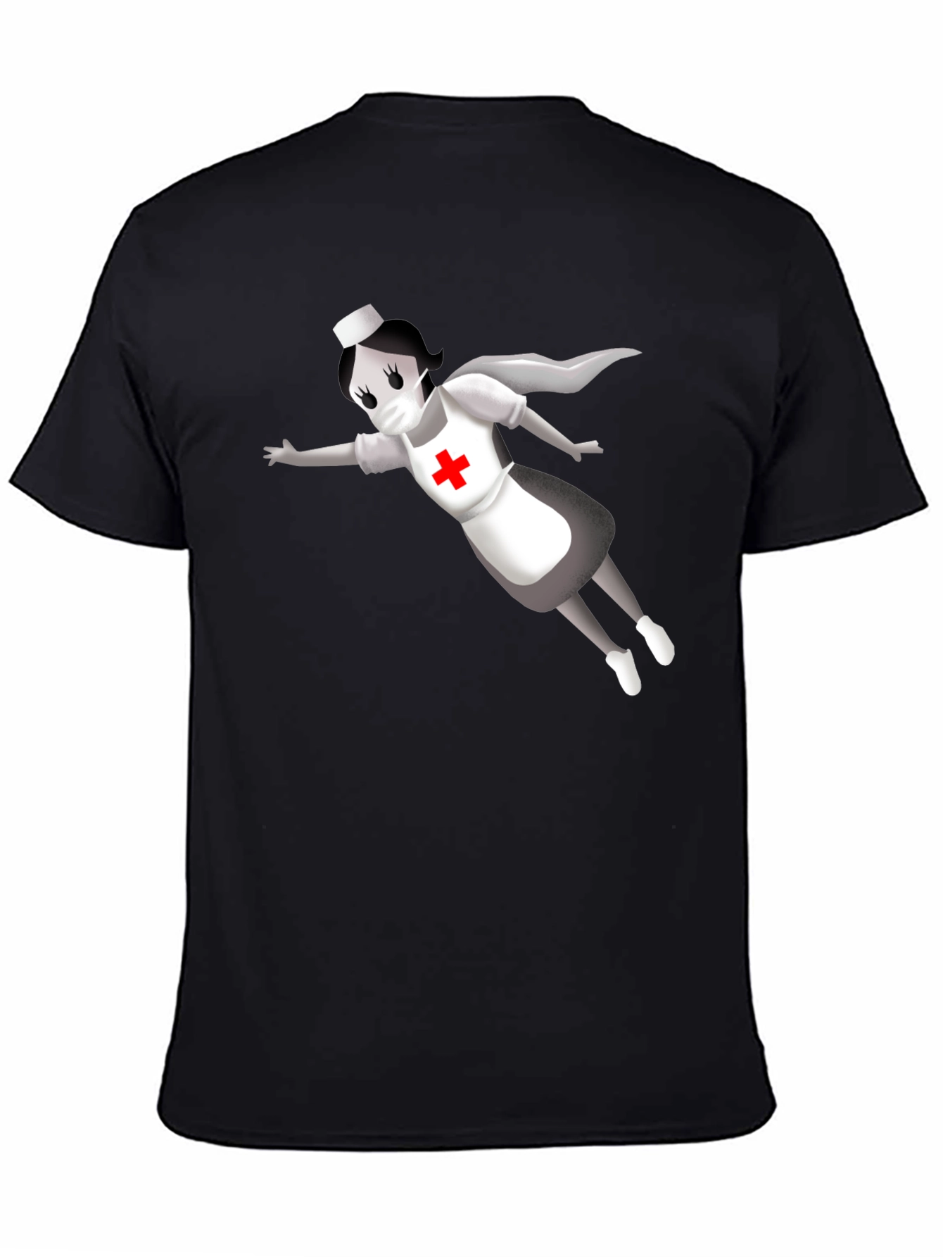 Hero Nurse T-Shirt - Black Crew Neck